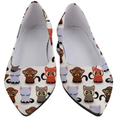 Seamless Pattern With Cute Little Kittens Various Color Women s Block Heels  by Simbadda