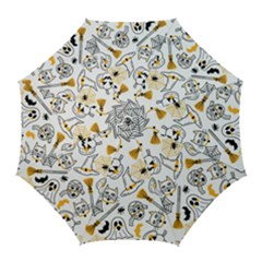 Funny Hand Drawn Halloween Pattern Golf Umbrellas by Simbadda