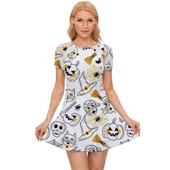 Funny Hand Drawn Halloween Pattern Women s Sports Wear Set by Simbadda