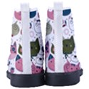 Pattern With Cute Cat Heads Kid s High-Top Canvas Sneakers View4