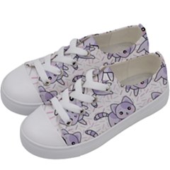 Cats Pattern Design Kids  Low Top Canvas Sneakers by Simbadda