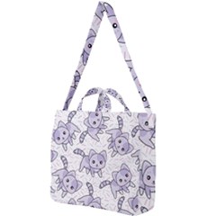 Cats Pattern Design Square Shoulder Tote Bag by Simbadda