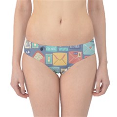 Pattern Postal Stationery Hipster Bikini Bottoms by Simbadda