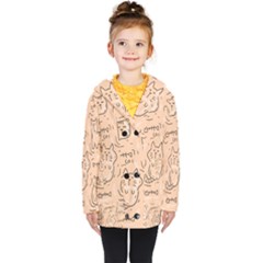 Cat Background Kids  Double Breasted Button Coat by Simbadda