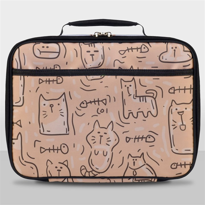 Cat Background Full Print Lunch Bag