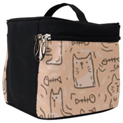 Cat Background Make Up Travel Bag (big) by Simbadda