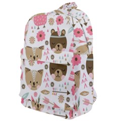 Pink Animals Pattern Classic Backpack by Simbadda