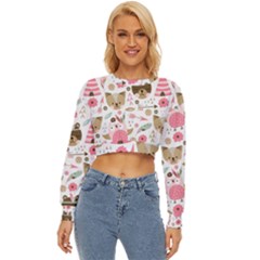 Pink Animals Pattern Lightweight Long Sleeve Sweatshirt by Simbadda