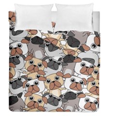 Many Dogs Pattern Duvet Cover Double Side (queen Size) by Simbadda