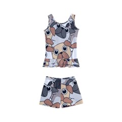 Many Dogs Pattern Kids  Boyleg Swimsuit by Simbadda