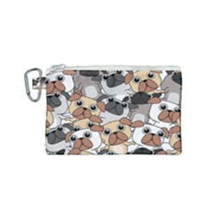 Many Dogs Pattern Canvas Cosmetic Bag (small) by Simbadda