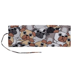 Many Dogs Pattern Roll Up Canvas Pencil Holder (m) by Simbadda