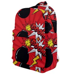 Pop Art Comic Pattern Bomb Boom Explosion Background Classic Backpack by Simbadda