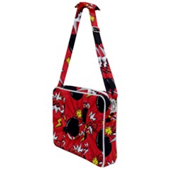 Pop Art Comic Pattern Bomb Boom Explosion Background Cross Body Office Bag by Simbadda