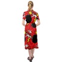 Pop Art Comic Pattern Bomb Boom Explosion Background Keyhole Neckline Chiffon Dress View2