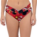 Pop Art Comic Pattern Bomb Boom Explosion Background Double Strap Halter Bikini Bottoms View1