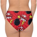 Pop Art Comic Pattern Bomb Boom Explosion Background Double Strap Halter Bikini Bottoms View2