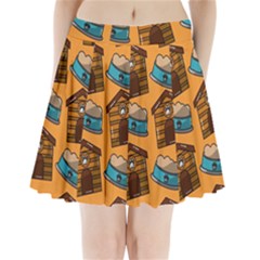 Pet House Bowl Food Seamless Pattern Pleated Mini Skirt by Simbadda