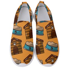 Pet House Bowl Food Seamless Pattern Men s Slip On Sneakers by Simbadda