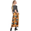 Pet House Bowl Food Seamless Pattern Velour Split Maxi Skirt View2