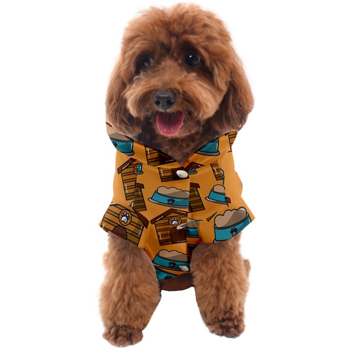 Pet House Bowl Food Seamless Pattern Dog Coat