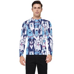 Dogs Seamless Pattern Men s Long Sleeve Rash Guard by Simbadda