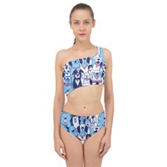 Dogs Seamless Pattern Spliced Up Two Piece Swimsuit by Simbadda