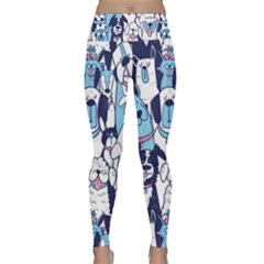 Dogs Seamless Pattern Lightweight Velour Classic Yoga Leggings