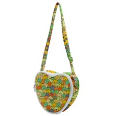 Seamless Pattern With Doodle Bunny Heart Shoulder Bag by Simbadda