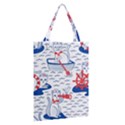 Nautical Cats Seamless Pattern Classic Tote Bag View2