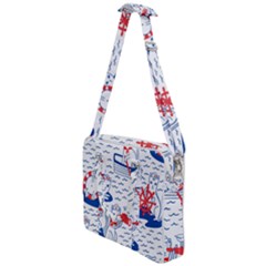 Nautical Cats Seamless Pattern Cross Body Office Bag by Simbadda