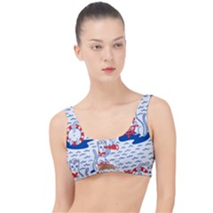 Nautical Cats Seamless Pattern The Little Details Bikini Top by Simbadda