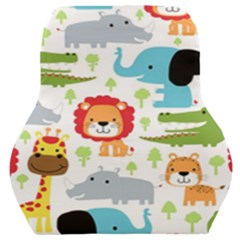 Seamless Pattern Vector With Animals Cartoon Car Seat Back Cushion  by Simbadda