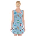 Medical Seamless Pattern V-Neck Sleeveless Dress View2