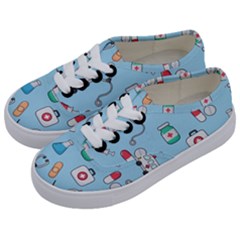 Medical Seamless Pattern Kids  Classic Low Top Sneakers by Simbadda