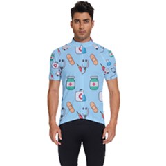 Medical Seamless Pattern Men s Short Sleeve Cycling Jersey by Simbadda