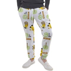 Vector Pattern With Cute Giraffe Cartoon Men s Jogger Sweatpants by Simbadda