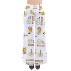 Vector Pattern With Cute Giraffe Cartoon So Vintage Palazzo Pants by Simbadda