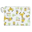 Vector Pattern With Cute Giraffe Cartoon Canvas Cosmetic Bag (XL) View1