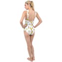 Vector Pattern With Cute Giraffe Cartoon Cross Front Low Back Swimsuit View2