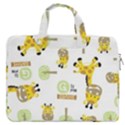 Vector Pattern With Cute Giraffe Cartoon MacBook Pro 13  Double Pocket Laptop Bag View1