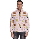 Cute Tiger Car Safari Seamless Pattern Men s Puffer Bubble Jacket Coat View1