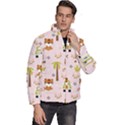 Cute Tiger Car Safari Seamless Pattern Men s Puffer Bubble Jacket Coat View3