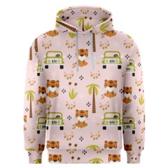 Cute Tiger Car Safari Seamless Pattern Men s Overhead Hoodie by Simbadda