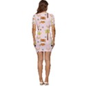 Cute Tiger Car Safari Seamless Pattern Low Cut Cap Sleeve Mini Dress View4