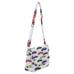 Cars Pattern Shoulder Bag With Back Zipper by Simbadda