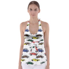 Cars Pattern Babydoll Tankini Top by Simbadda