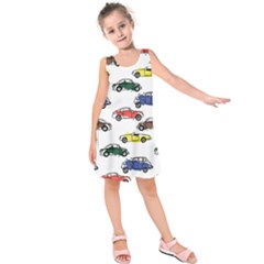 Cars Pattern Kids  Sleeveless Dress by Simbadda