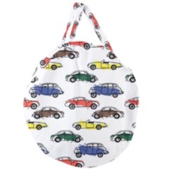 Cars Pattern Giant Round Zipper Tote by Simbadda