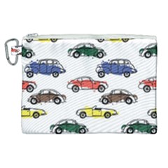 Cars Pattern Canvas Cosmetic Bag (xl) by Simbadda